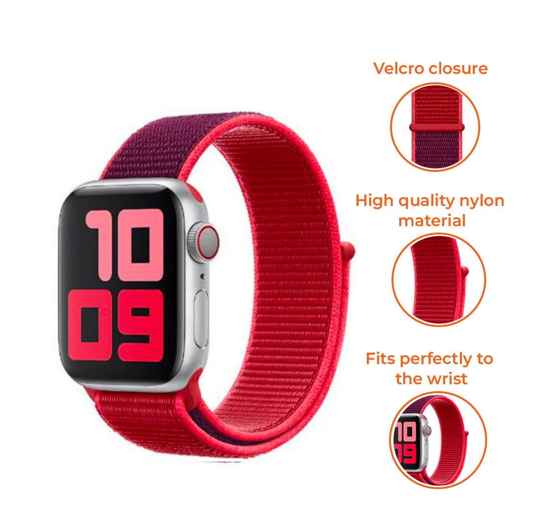 8720391659725_Apple Watch_Nylon_Paars Rood_Kenmerk_EN