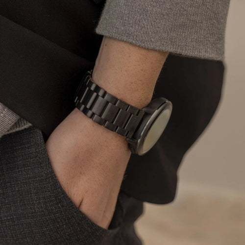 Watch Strap 20mm Stainless Steel - Quick Release (Black)