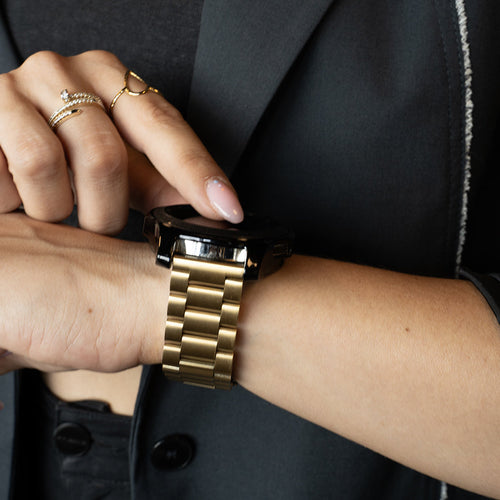 Garmin Vivomove HR Steel Strap (Gold)