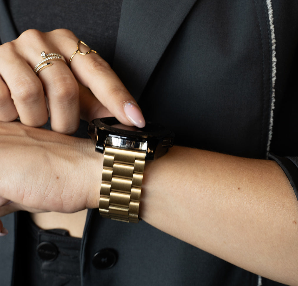 Garmin Vivomove Luxe Steel Strap (Gold)