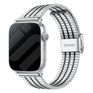 Apple Watch Fine Steel Strap (Silver/Black)