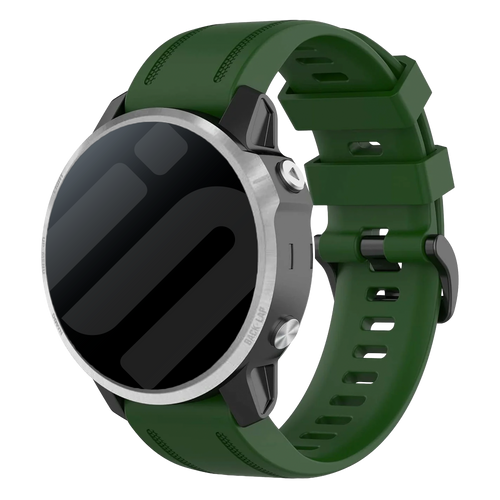 Garmin Fenix 8 - 43mm Silicone Strap (Army Green)