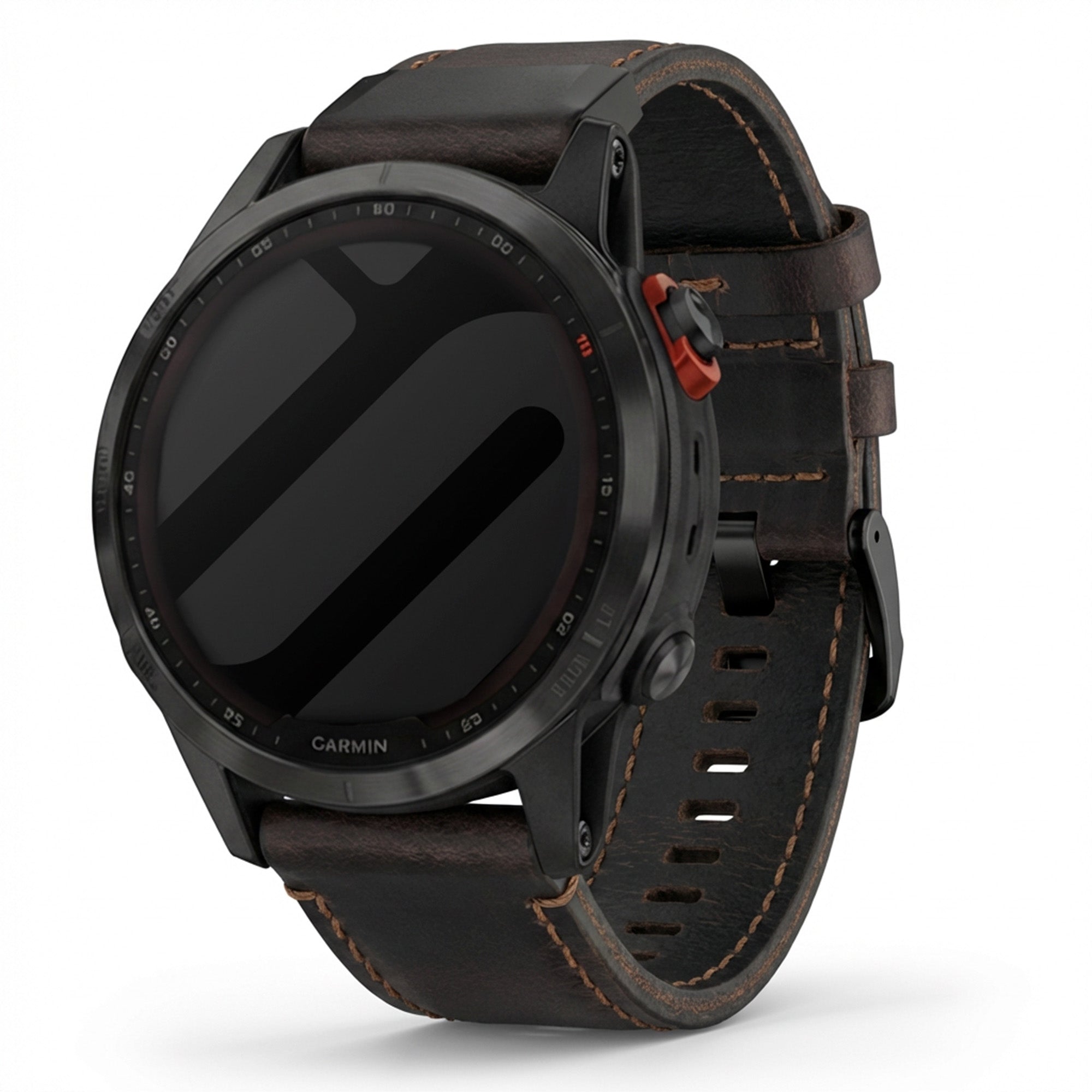Garmin Fenix 7 Leather Strap (Dark Brown)