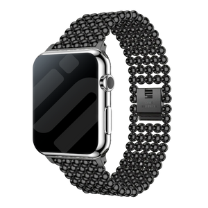 Apple Watch Beaded Steel Strap (Black)