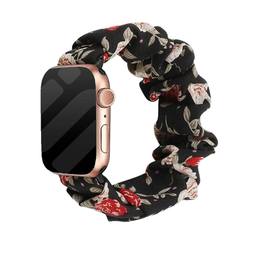 Apple Watch Scrunchie Strap (Flowers)
