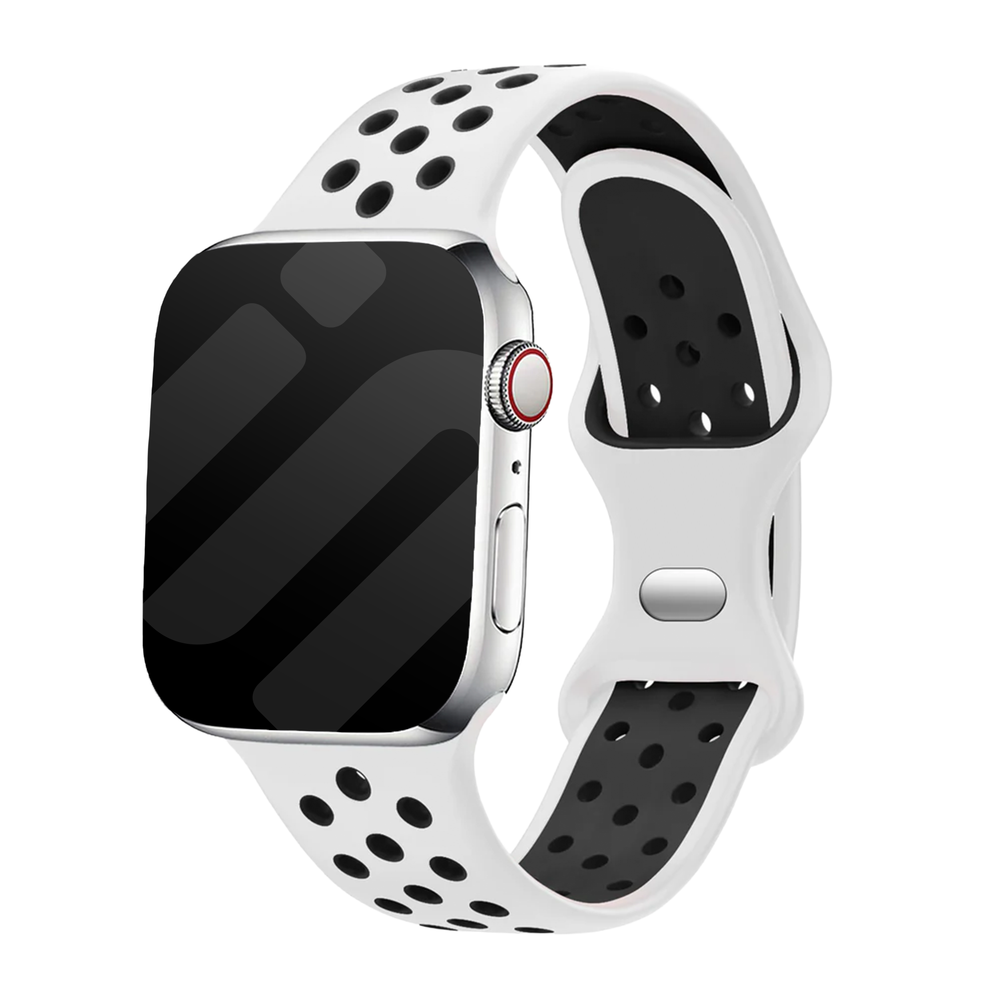 Apple Watch Sport Strap Classic (White/Black)