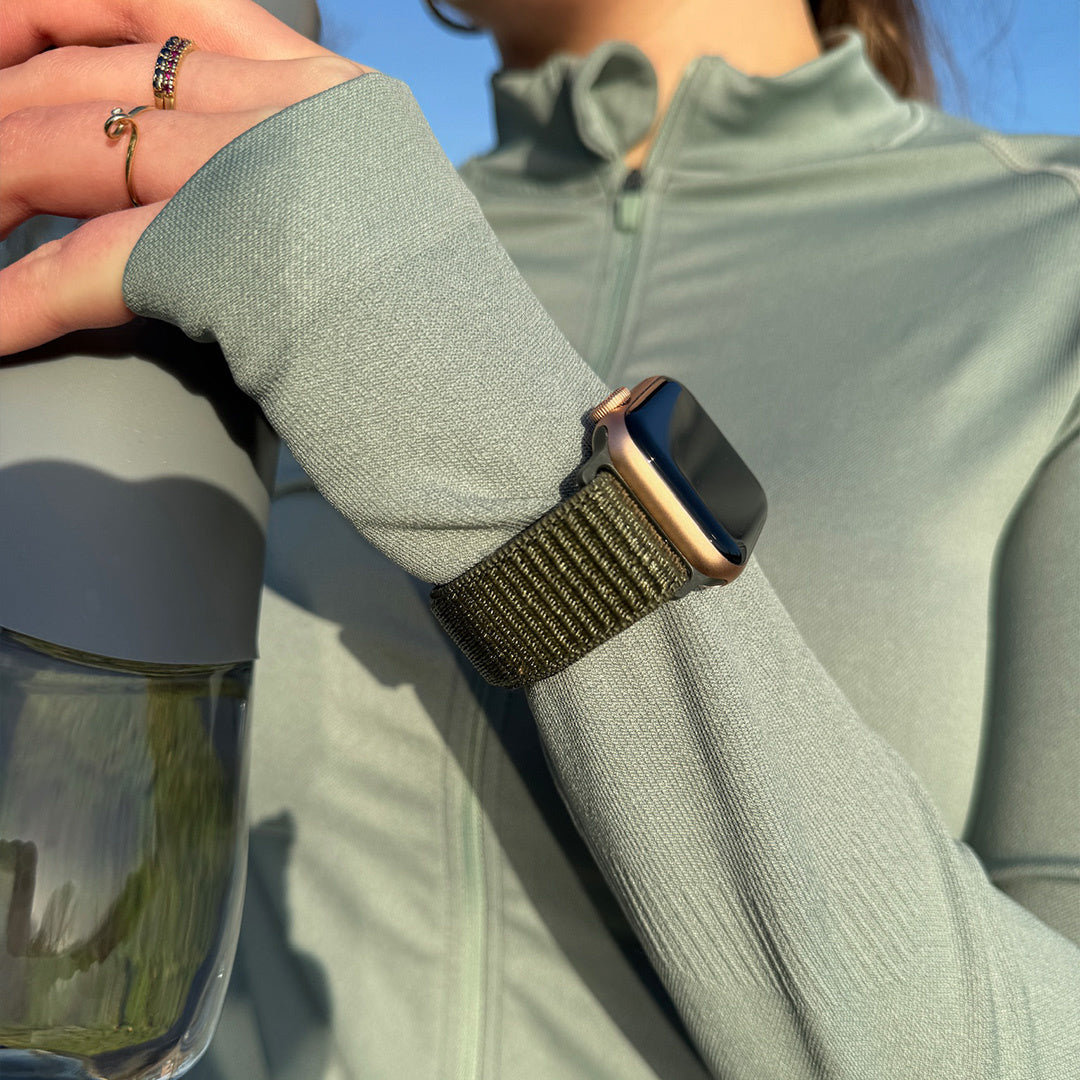 Apple Watch Nylon Loop Strap (Army Green)