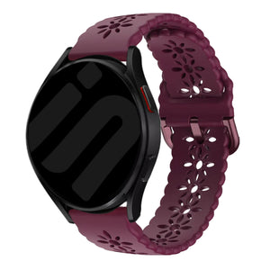Amazfit Bip U (Pro) Patterned Silicone Strap (Wine Red)