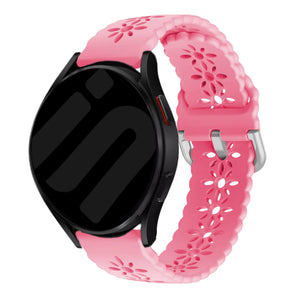 Amazfit Bip U (Pro) Patterned Silicone Strap (Bright Pink)