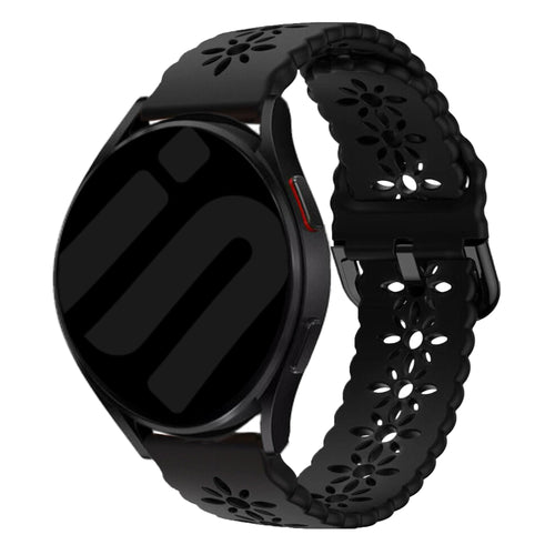 Amazfit GTS 4 Patterned Silicone Strap (Black)