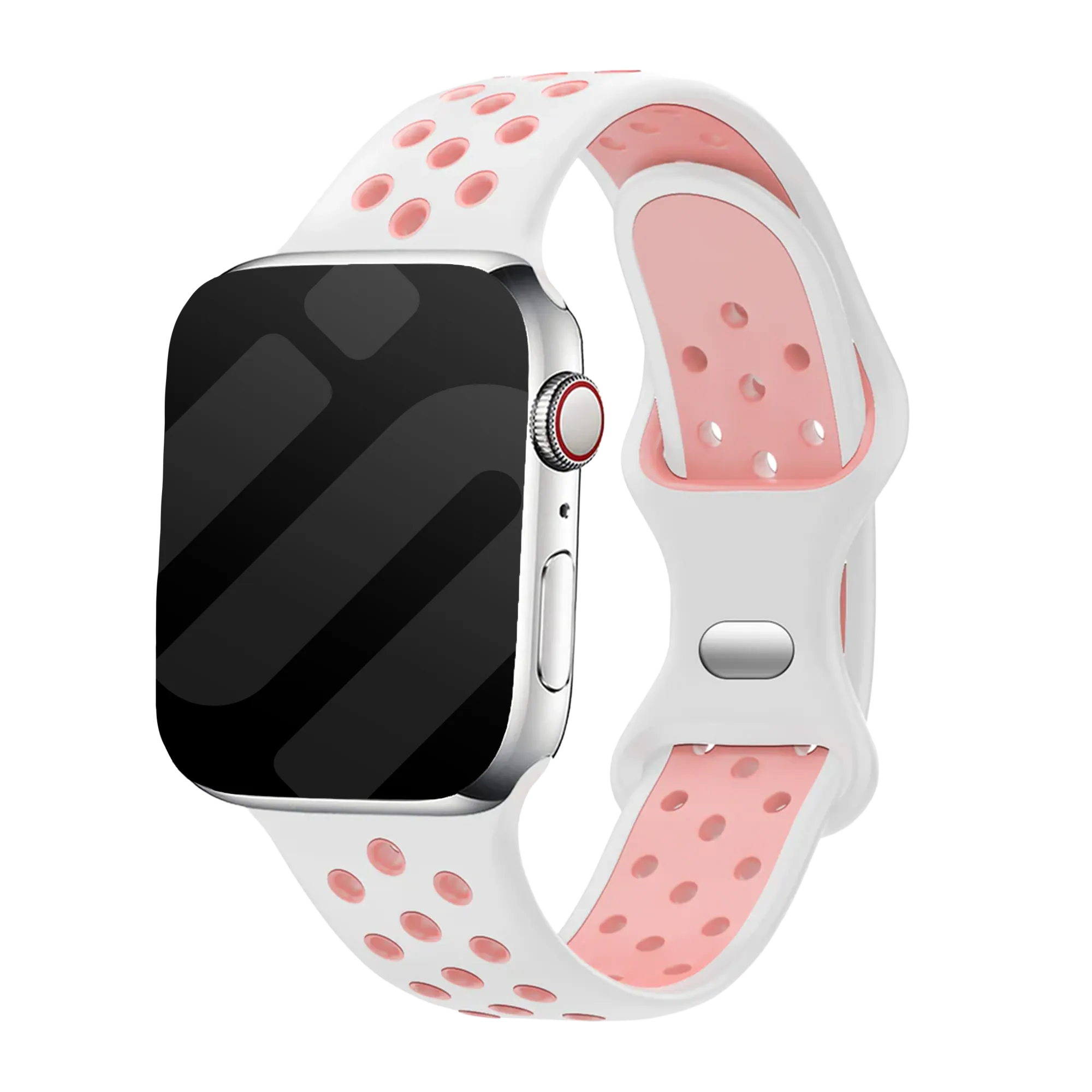 Apple Watch Sport Strap Classic (White/Pink)