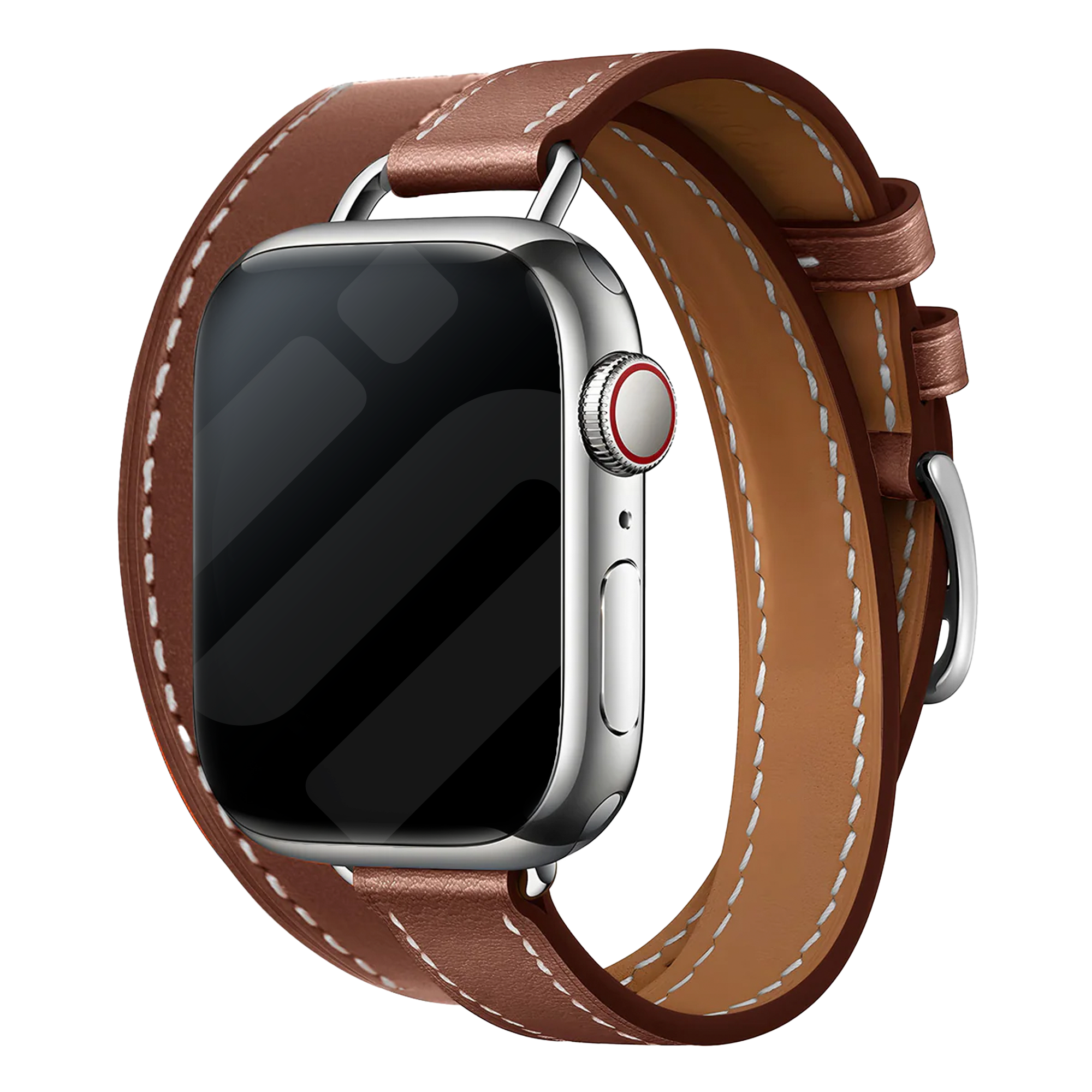 Apple Watch Leather Double Tour Strap (Brown)