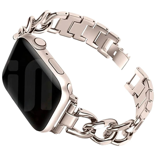 Apple Watch Steel Chain Strap (Starlight)