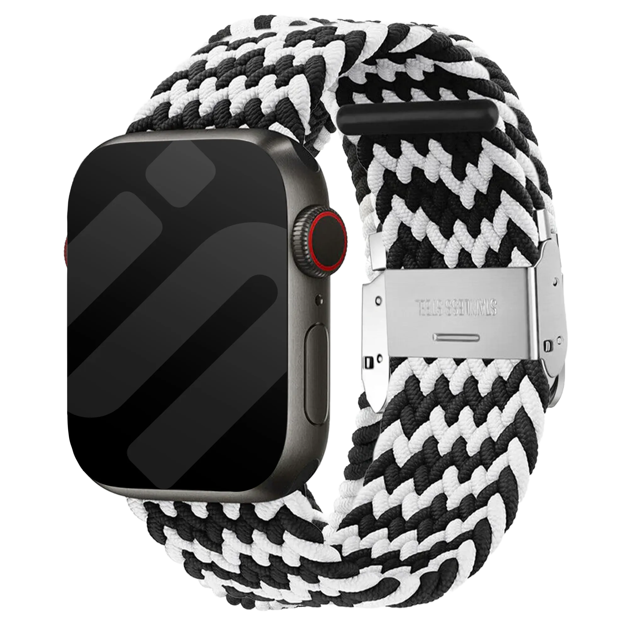 Apple Watch Braided Strap (Black/White)