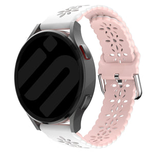 Amazfit Active 2 Patterned Silicone Strap (lWhite/Pink)