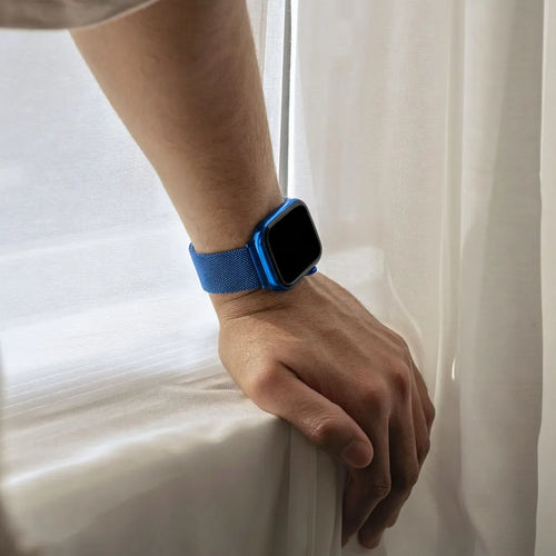 Bandz Apple Watch Milanese Loop Strap (Blue)