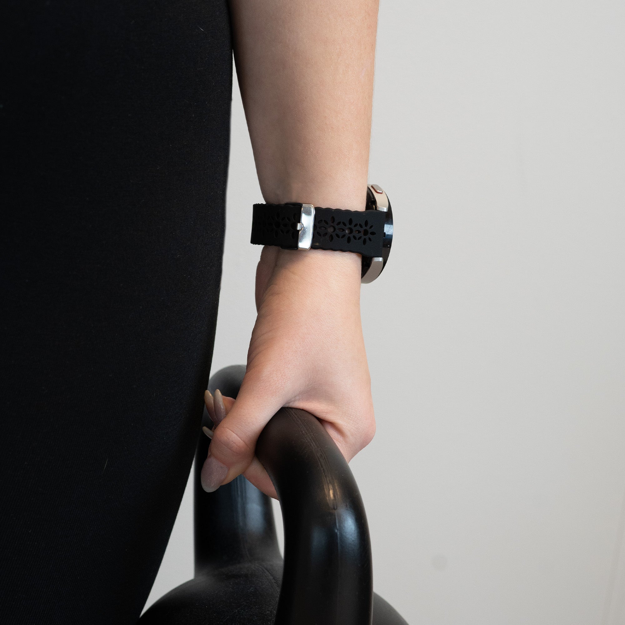 Bandz Coros Pace 2 Patterned Silicone Strap (Black)