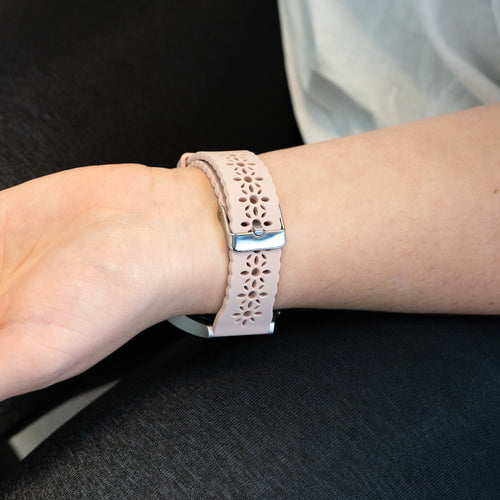 Bandz Pebble Round 2 - 20mm Patterned Silicone Strap (Pink)