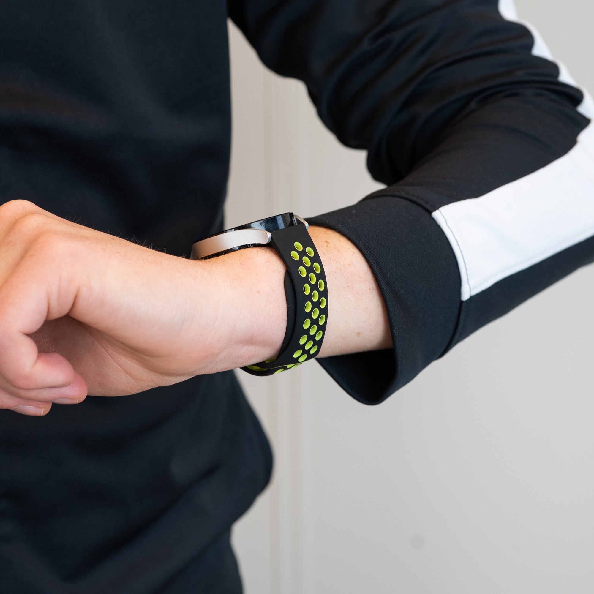 Bandz Amazfit Bip 6 Sport Strap 'Deluxe' (Black/Yellow)