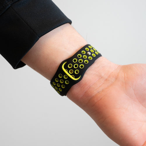 Bandz Huawei Watch GT 6 Pro - 46mm Sport Strap 'Deluxe' (Black/Yellow)