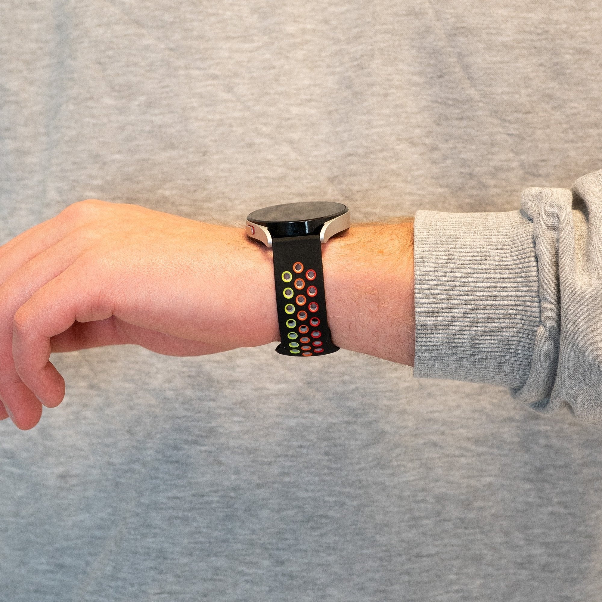 Bandz Coros Apex 42mm Sport Strap 'Deluxe' (Black/Rainbow)