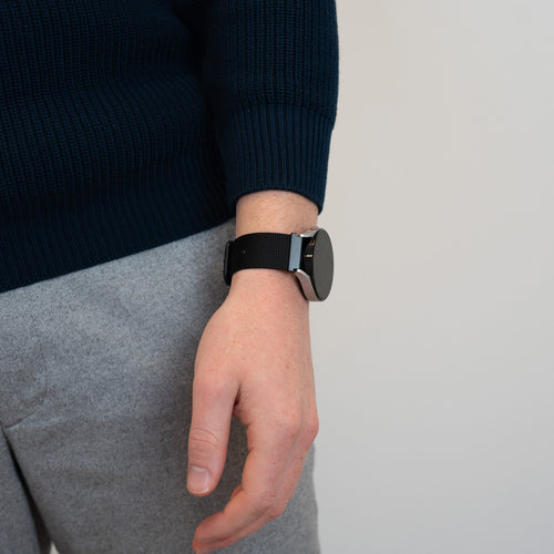 Bandz Garmin Forerunner 255 Buckled Nylon Strap (Black)