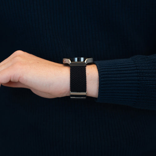 Bandz Garmin Forerunner 265 Woven Nylon Strap (Black)