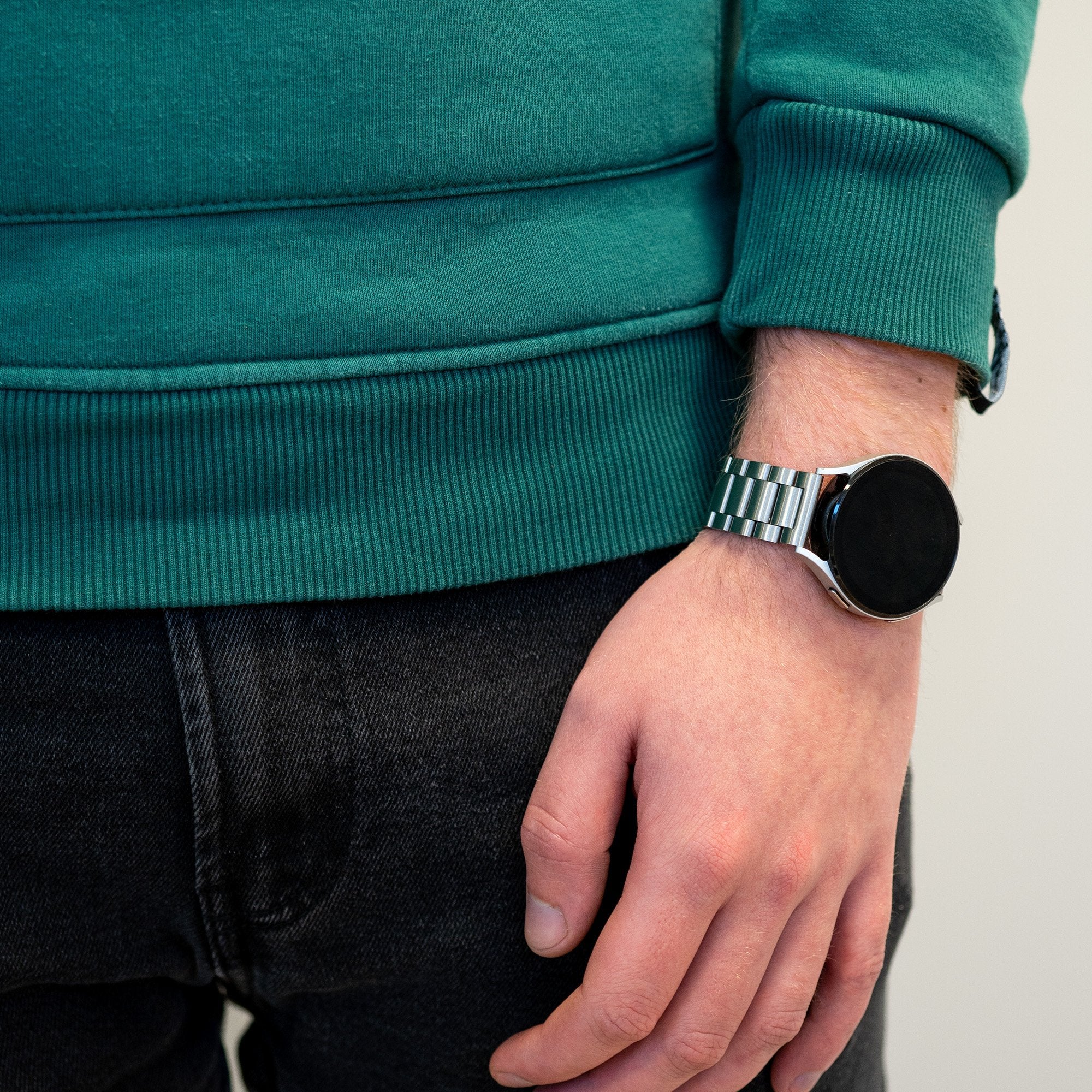 Bandz Garmin Vivomove Style Steel Strap 'Classic' (Silver)