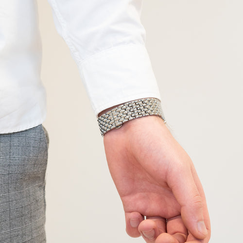 Bandz Coros Pace 2 Steel Strap 'Dragon' (Silver)