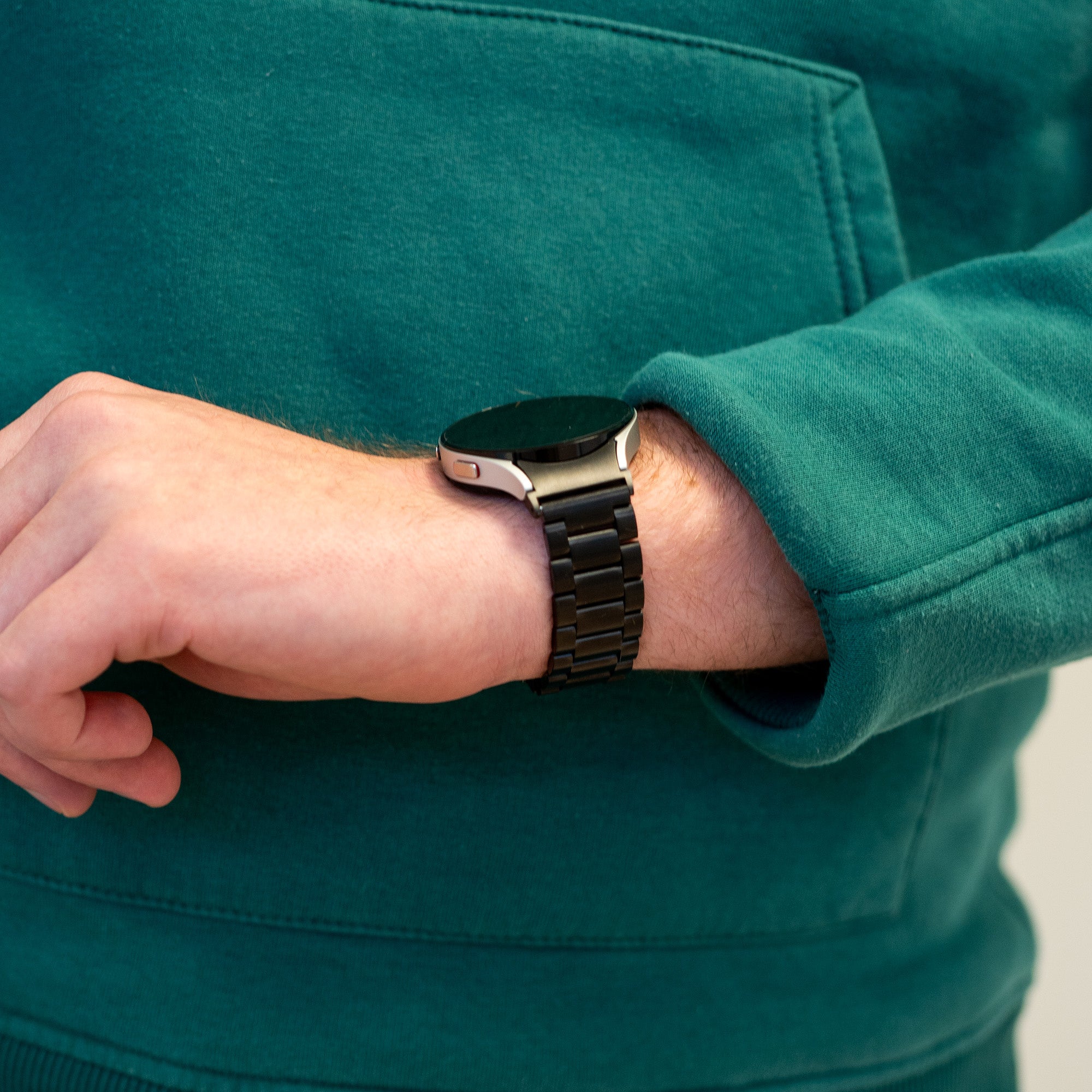 Bandz Samsung Galaxy Watch 5 Pro Steel Strap 'Classic' (Black)