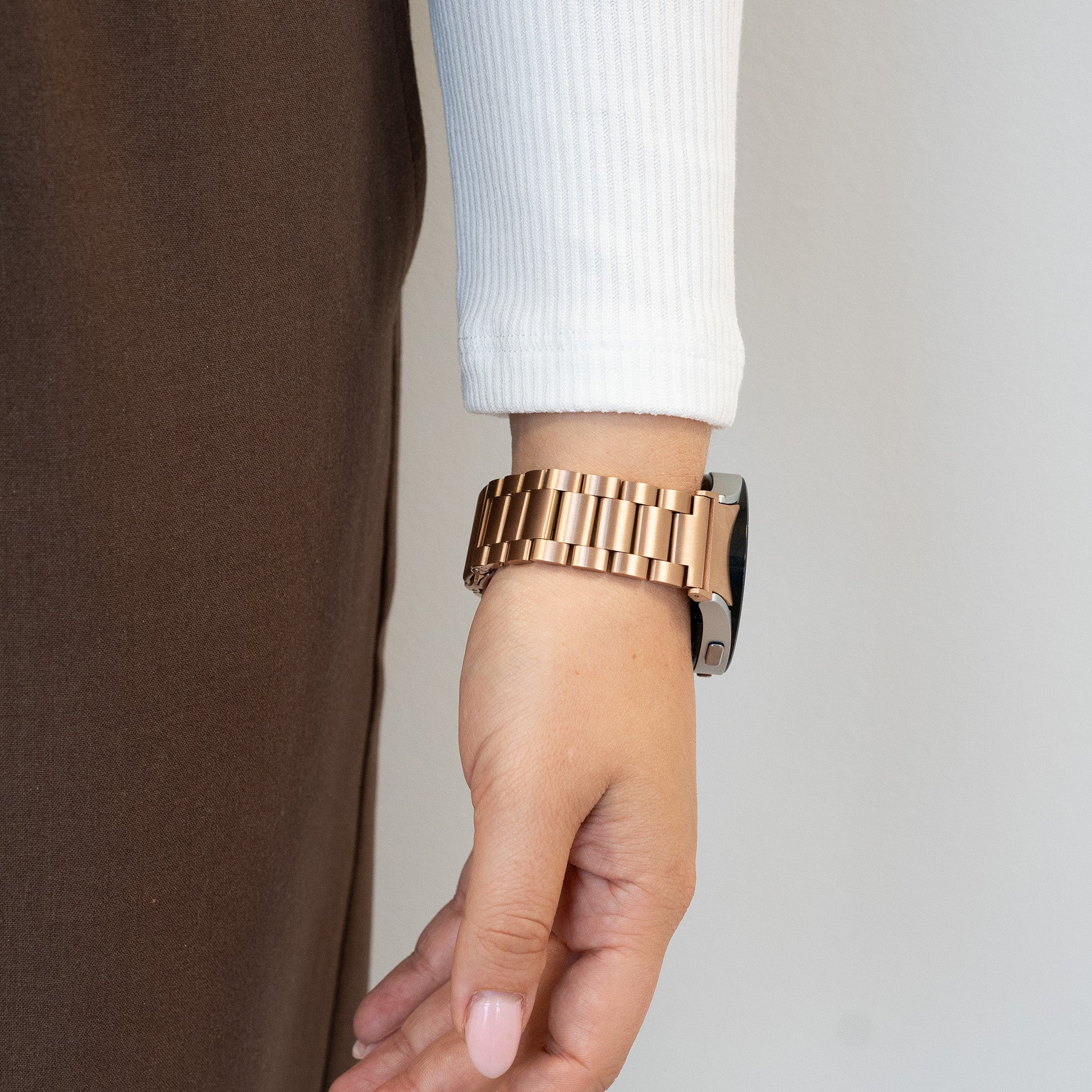 Bandz Samsung Galaxy Watch 6 - 44mm Steel Strap 'Classic' (Rose Gold)