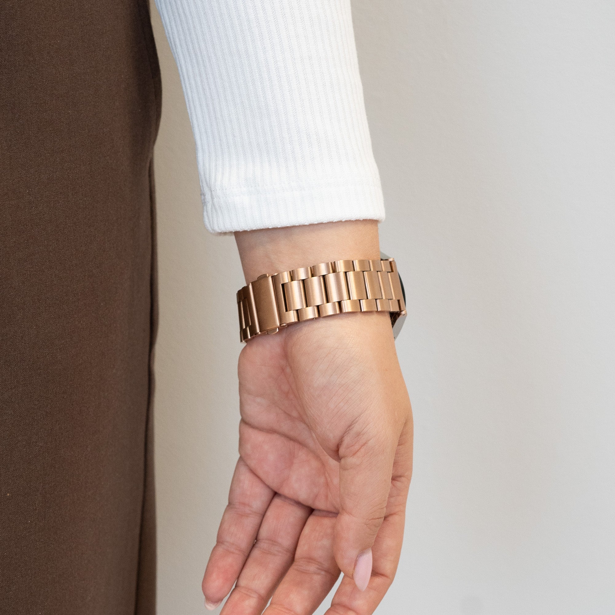 Bandz Samsung Galaxy Watch 4 - 44mm Steel Strap 'Classic' (Rose Gold)