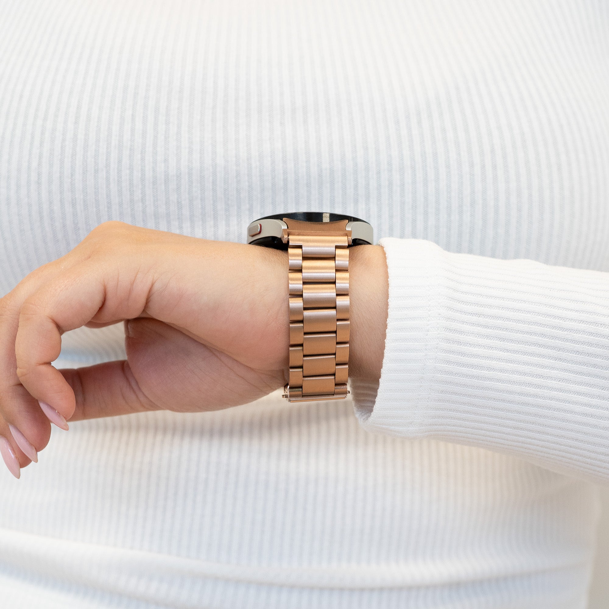 Bandz Samsung Galaxy Watch 4 - 44mm Steel Strap 'Classic' (Rose Gold)