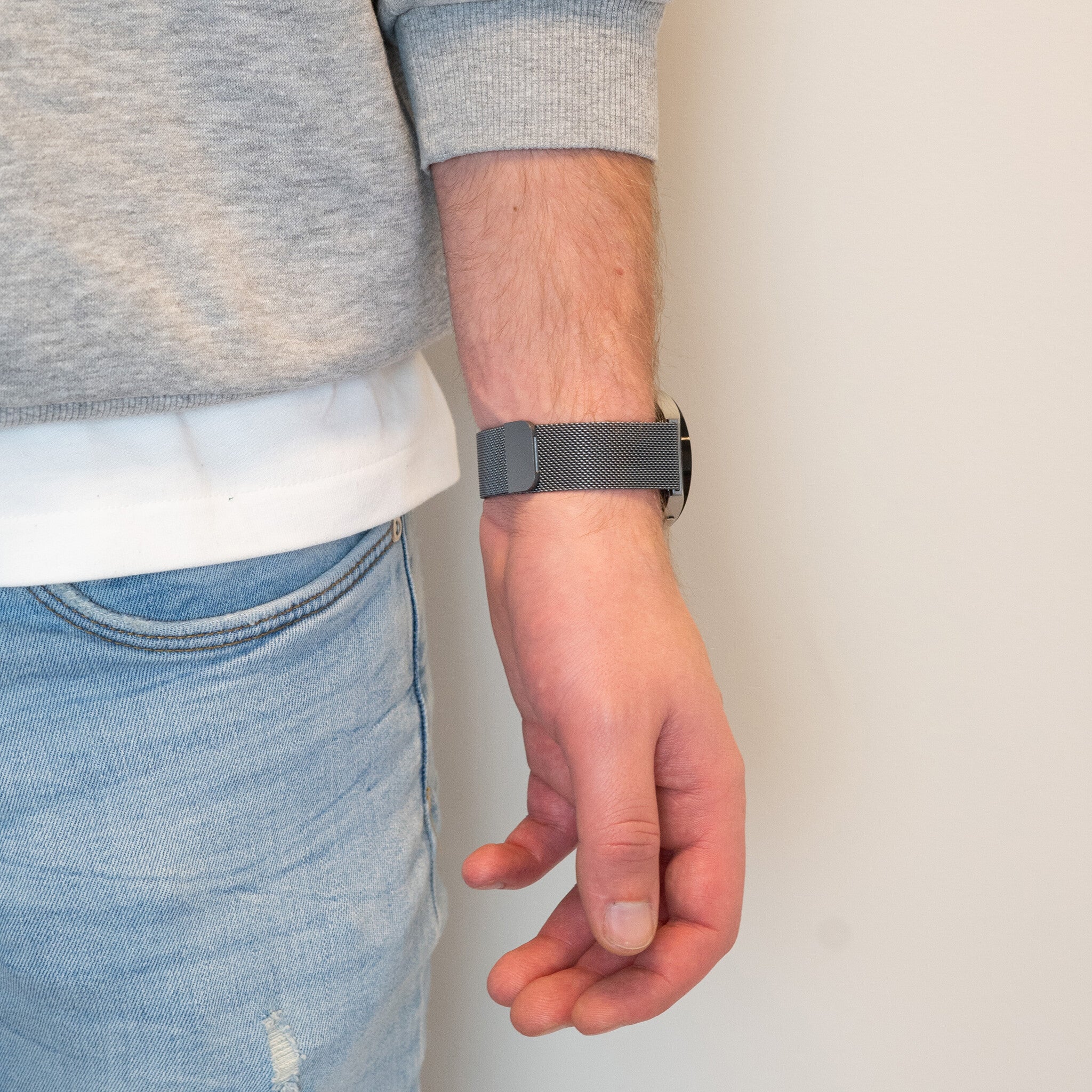 Bandz Samsung Galaxy Watch 5 Pro Milanese Loop Strap (Grey)