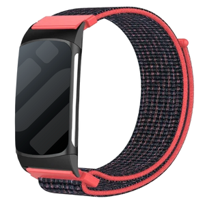 Fitbit Charge 6 Nylon Strap (Coral/Black)