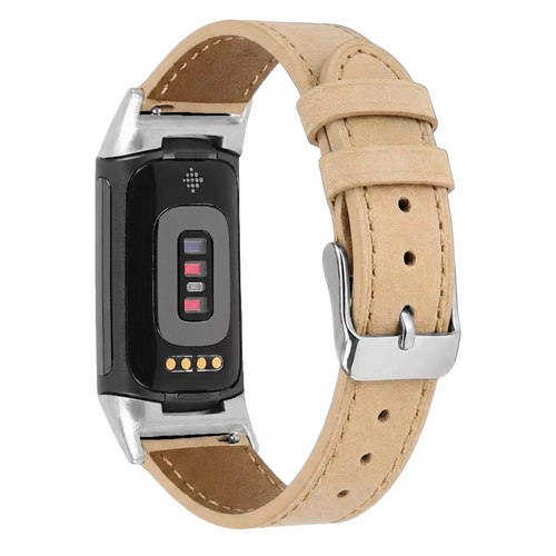 Fitbit Charge 6 Leather Strap (Apricot)