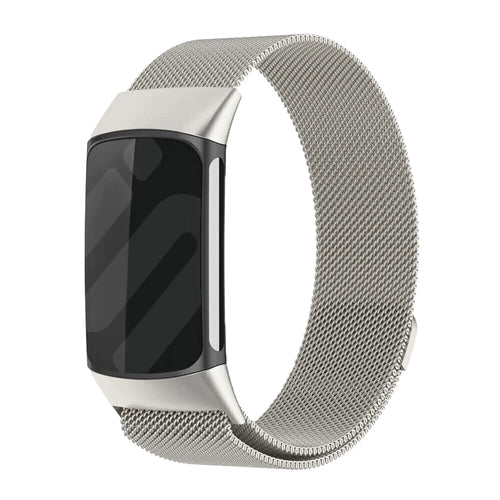 Fitbit Charge 6 Milanese Strap (Starlight)