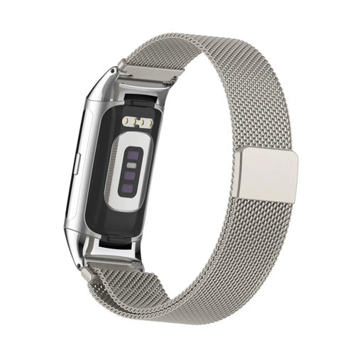 Fitbit Charge 6 Milanese Strap (Starlight)