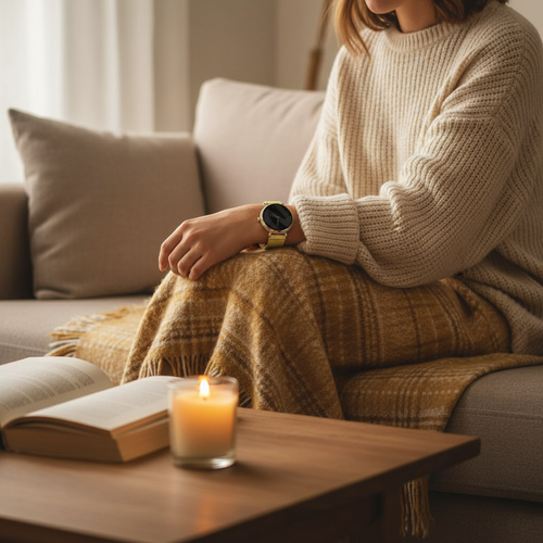 Bandz Pebble Round 2 - 14mm Milanese Loop Strap (Gold)