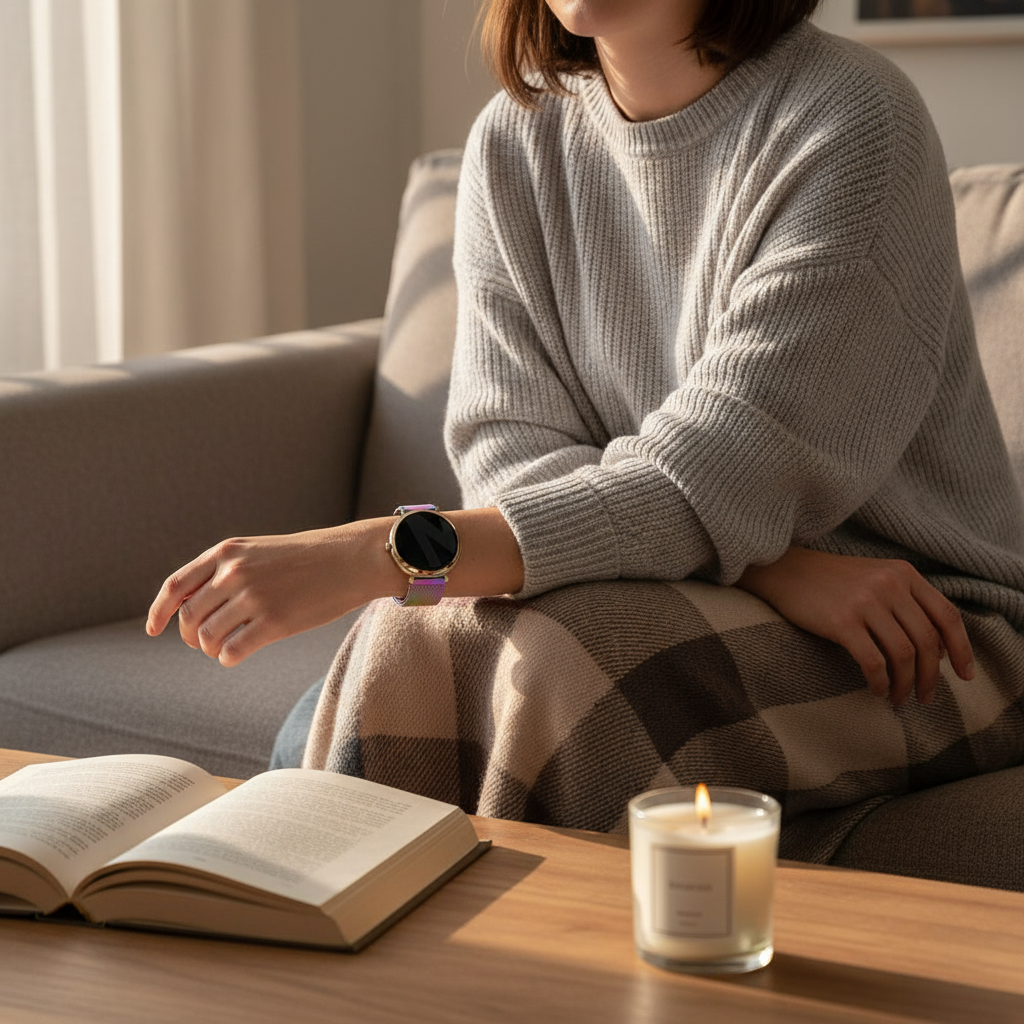 Bandz Garmin Lily 2 Milanese Loop Strap (Pearlescent)