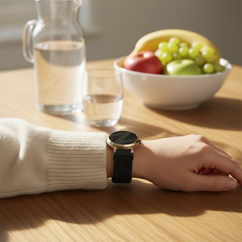 Bandz Pebble Round 2 - 14mm Woven Nylon Strap (Black)