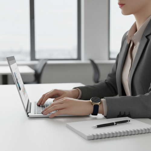 Pebble Round 2 - 14mm Luxury Silicone Strap (Dark Blue)