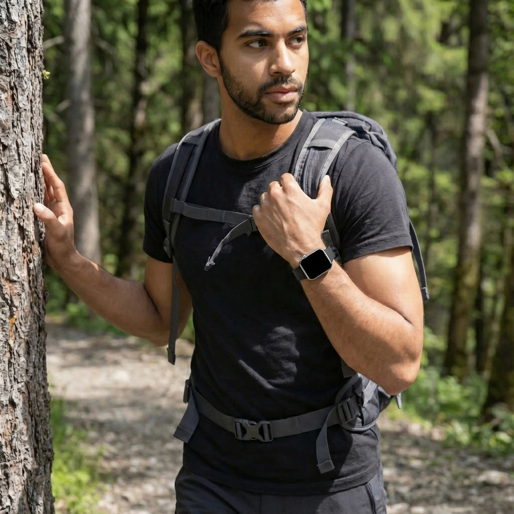 Bandz Apple Watch Silicone Strap 'Outdoor' (Black)