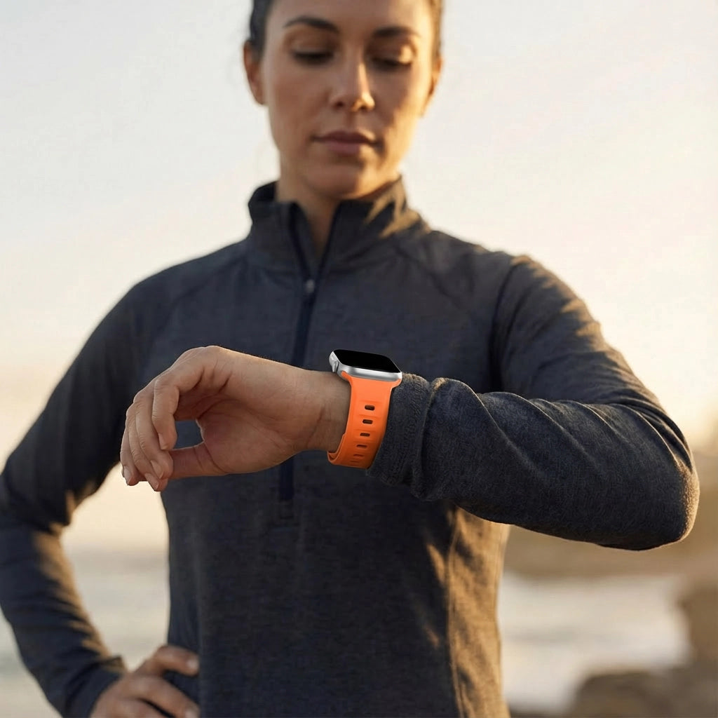 Bandz Apple Watch Silicone Strap 'Outdoor' (Orange)