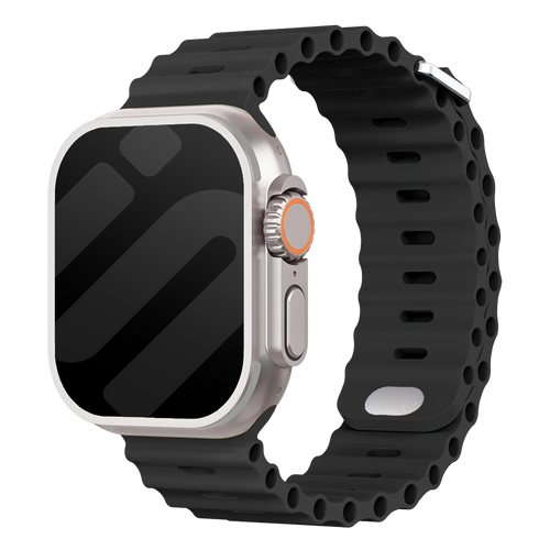 Apple Watch Ocean Strap with Snap Closure (Black)