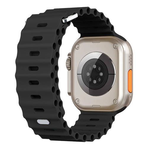 Apple Watch Ocean Strap with Snap Closure (Black)