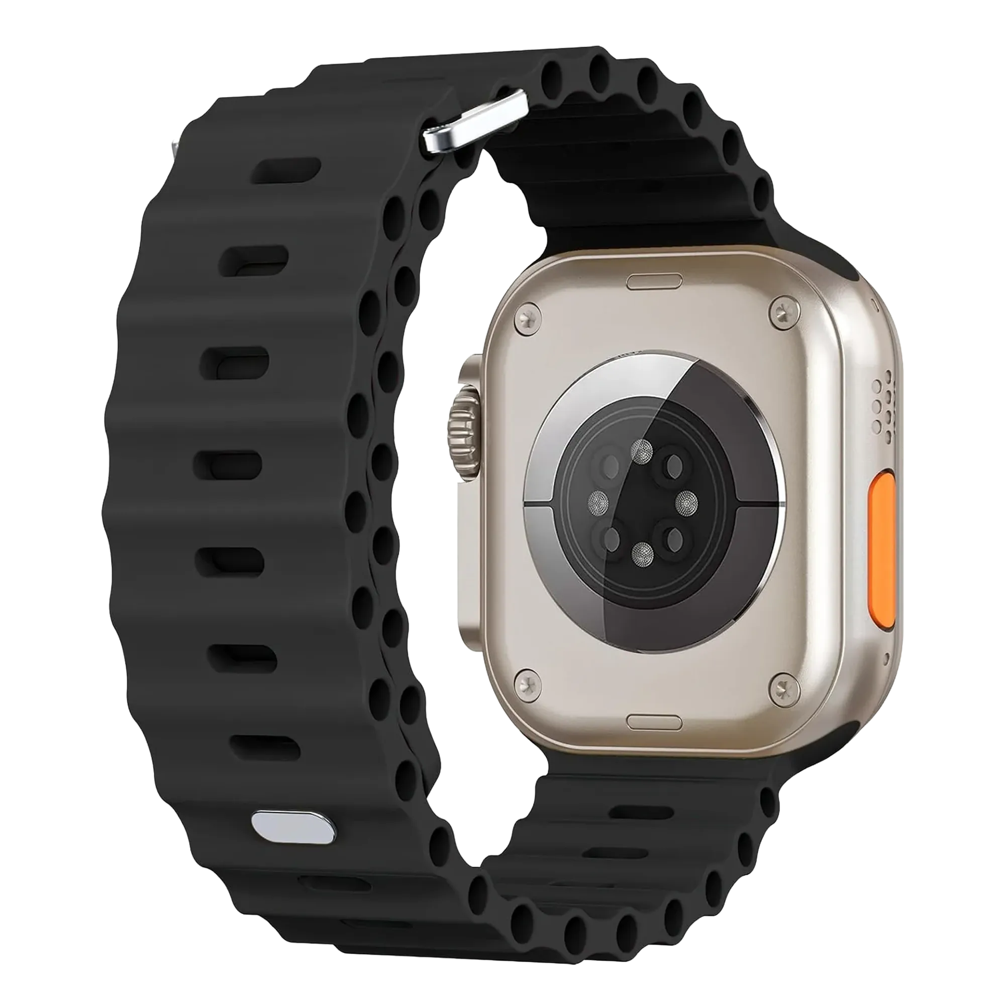 Apple Watch Ocean Strap with Snap Closure (Black)