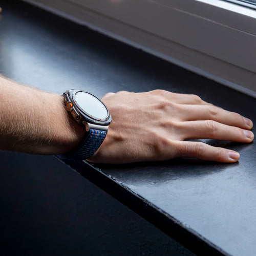 Bandz Samsung Galaxy Watch Ultra Nylon Loop Strap (Blue Mix)