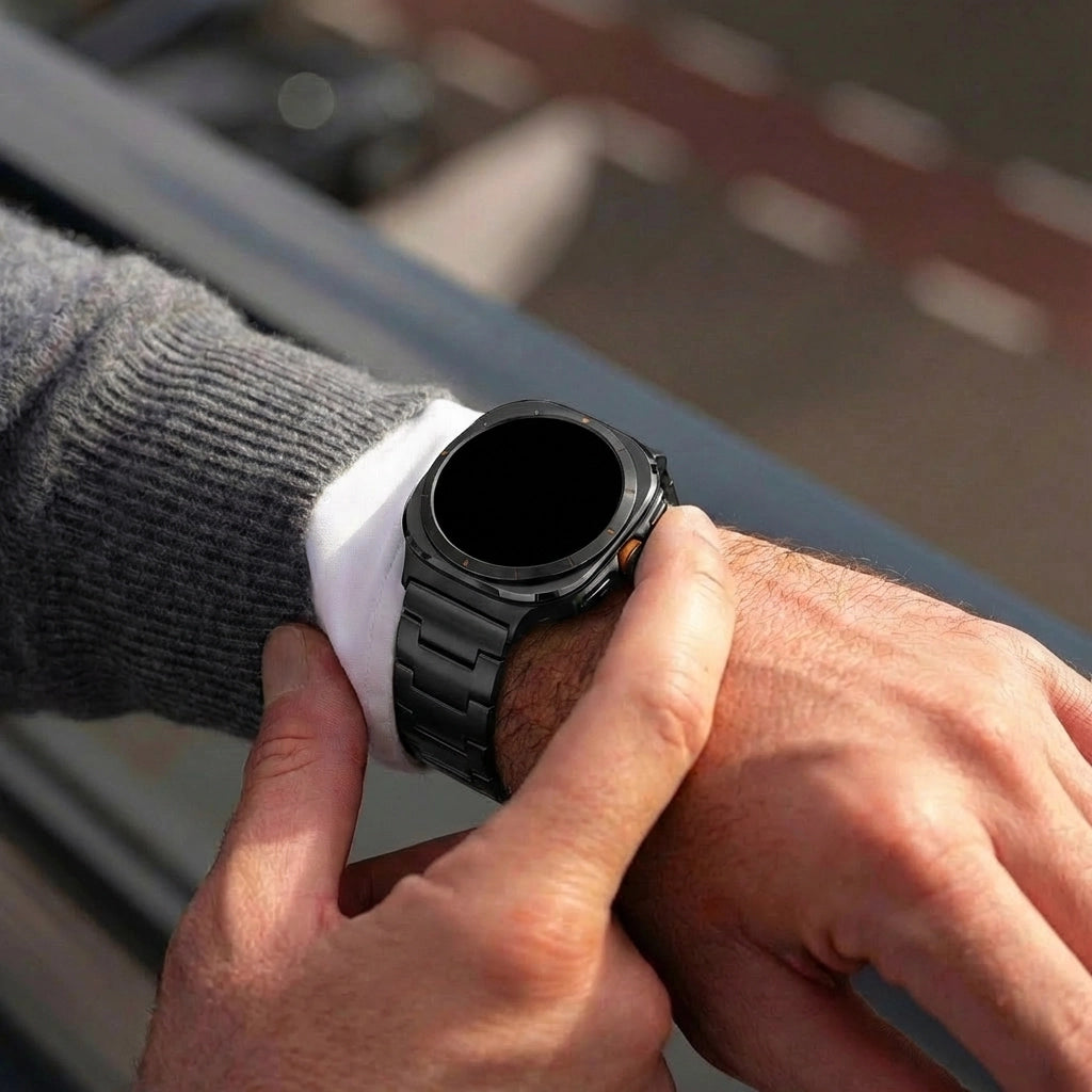 Bandz Samsung Galaxy Watch Ultra Titanium Strap 'Classic' (Black)