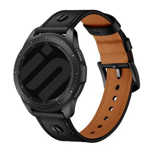 Huawei Watch 5 - 46mm Leather Strap with Screw (Black)